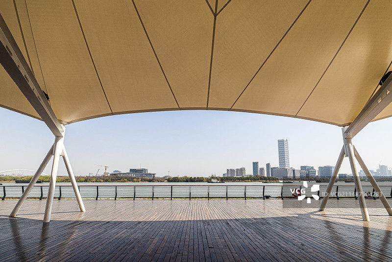 徐汇滨江遮阳帐篷1图片素材