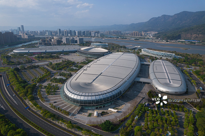 航拍福州海峡会展中心图片素材