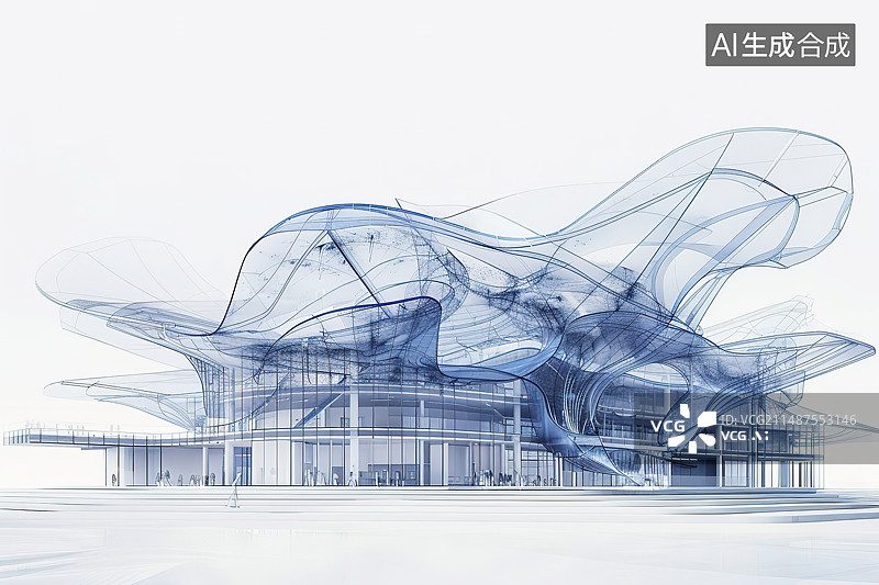 【AI数字艺术】现代城市建筑空间图片素材