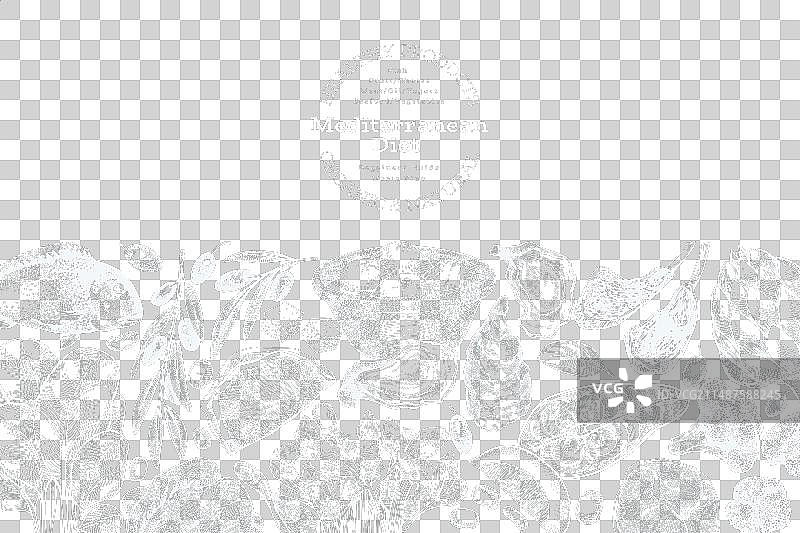 手绘地中海美食设计模板图片素材