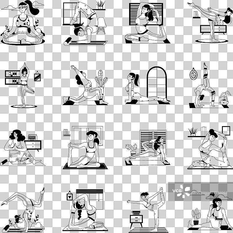 瑜伽字形包图片素材