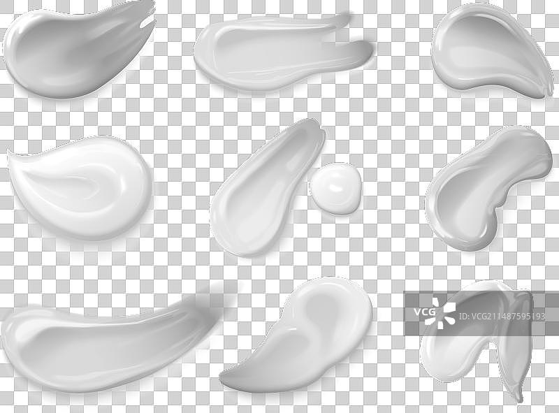 逼真的奶油涂抹化妆品牙膏图片素材