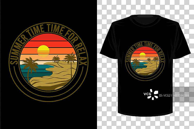 复古风夏季休闲T恤图片素材