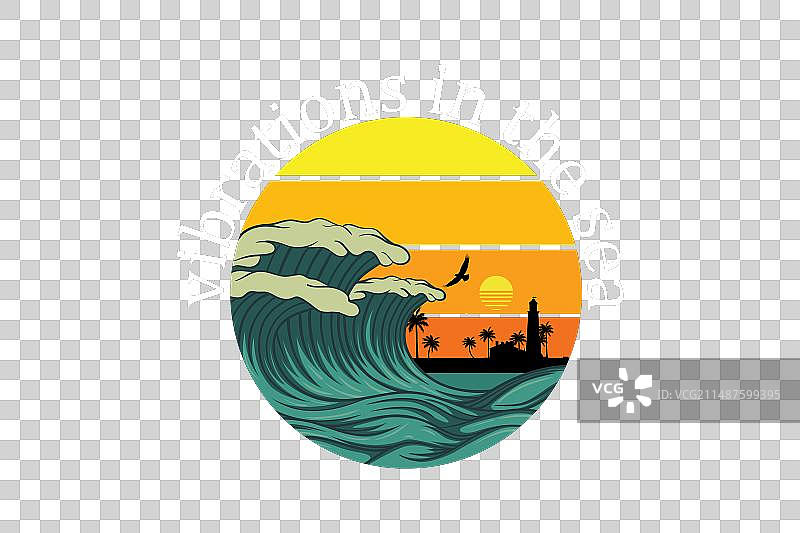 复古怀旧海洋风光图片素材