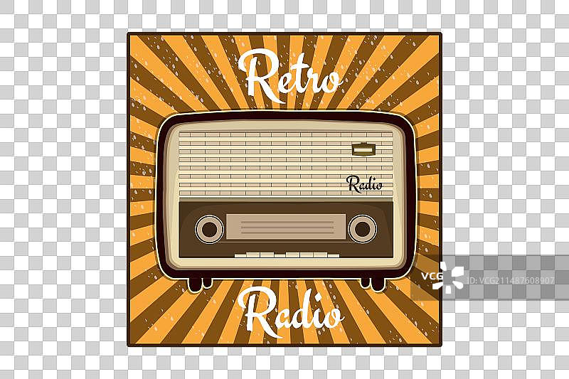 复古收音机复古设计风景图片素材
