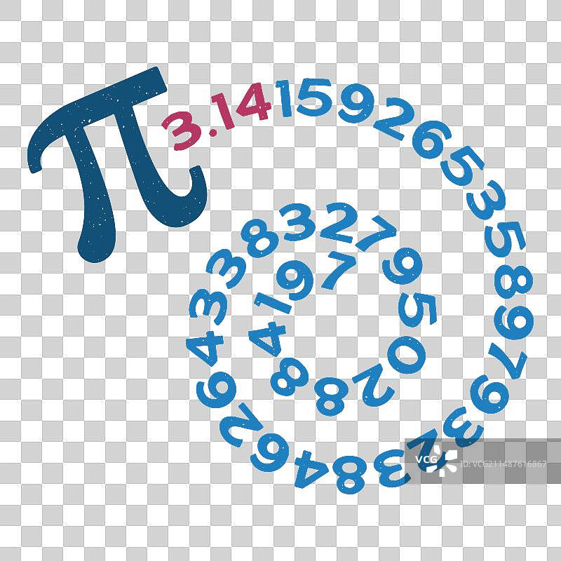 数字31415 π螺旋无理数数学图片素材
