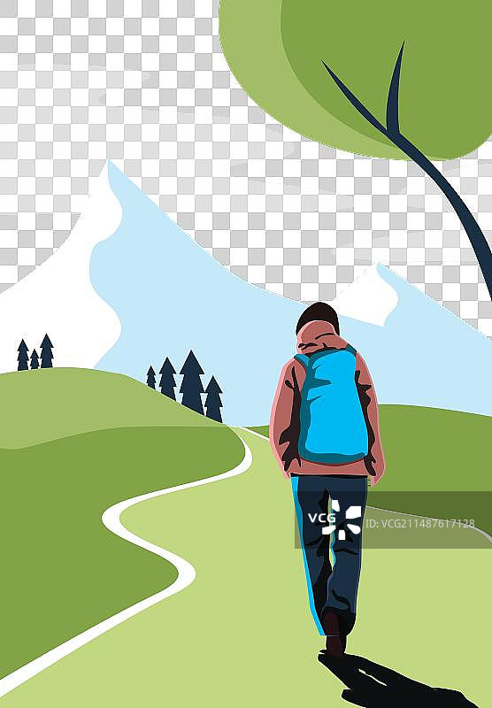 独自旅行的男人图片素材