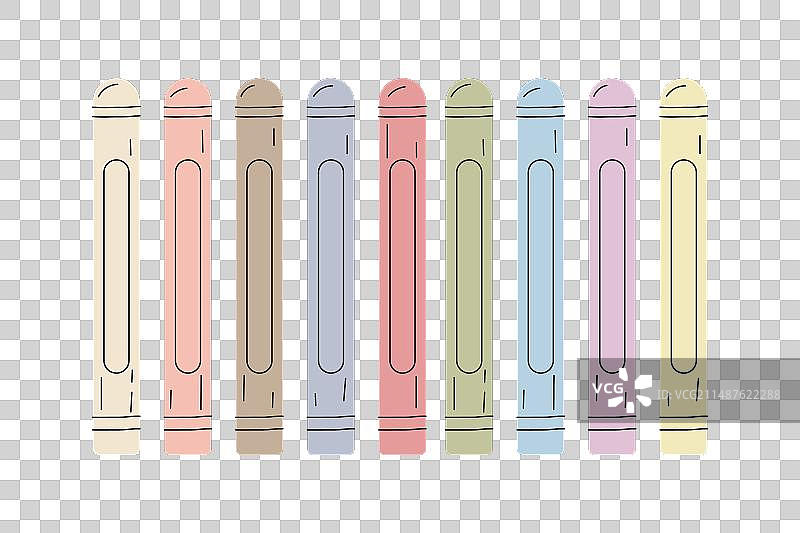 彩色蜡笔合集图片素材