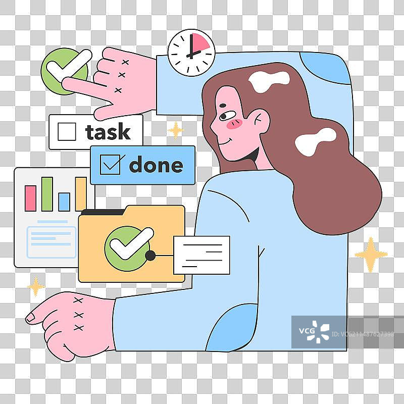 任务完成概念（扁平风格）图片素材