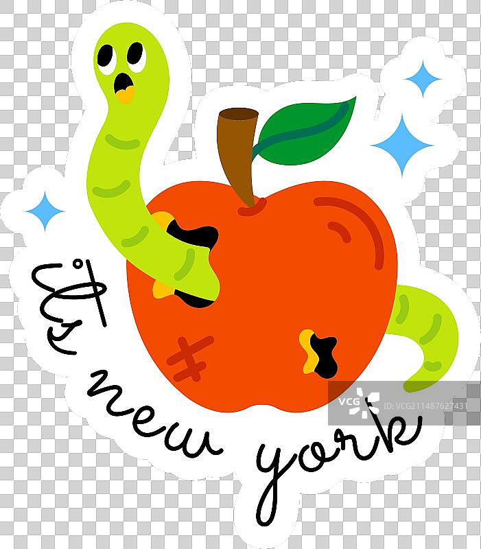 苹果与虫图片素材