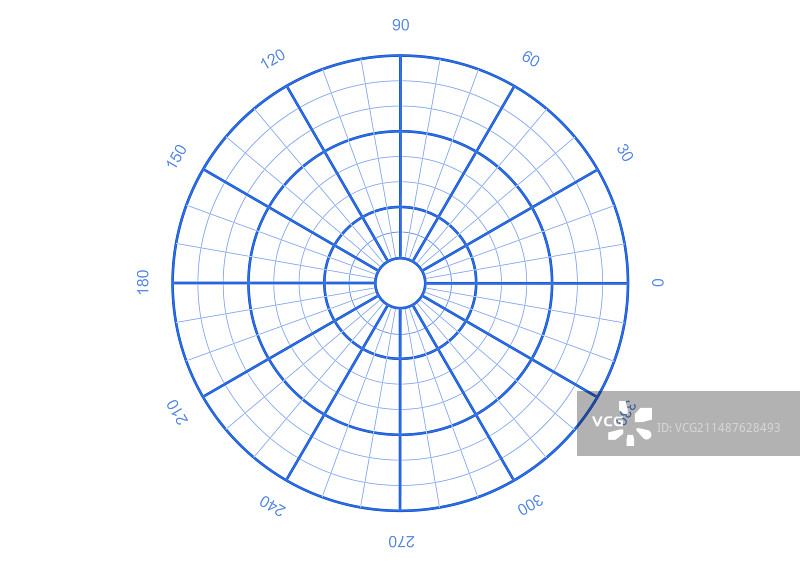 带同心圆的极坐标网格图片素材
