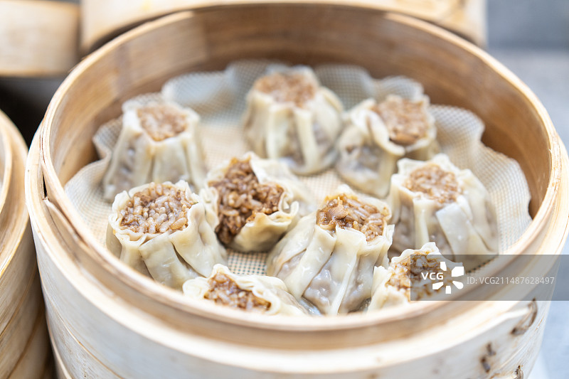 酒店早餐的馒头和包子图片素材