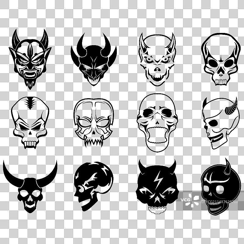 恶魔骷髅Logo合集图片素材