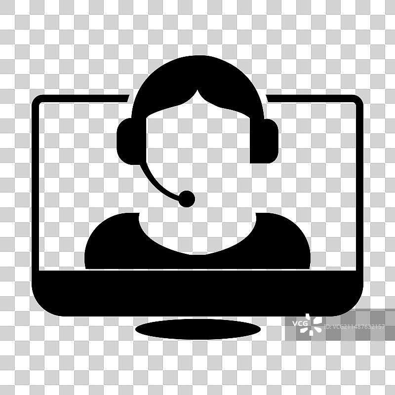 客户服务扁平风格图标图片素材