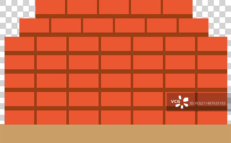 彩色砖墙图标图片素材