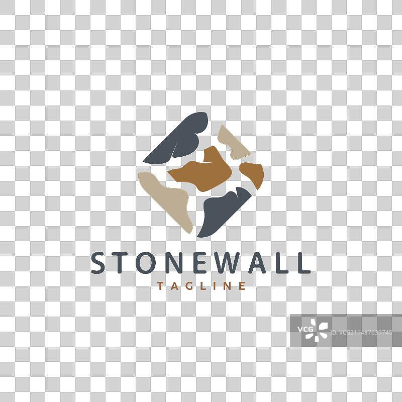 简约石墙Logo设计模板符号图片素材
