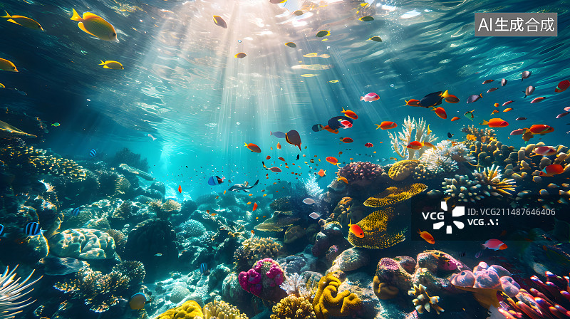 【AI数字艺术】水下摄影 生物多样性图片素材