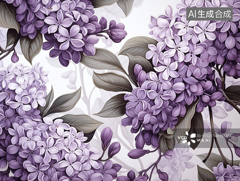 【AI数字艺术】紫罗兰图片素材