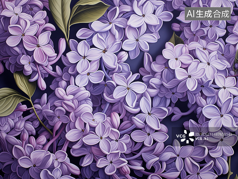 【AI数字艺术】紫罗兰图片素材
