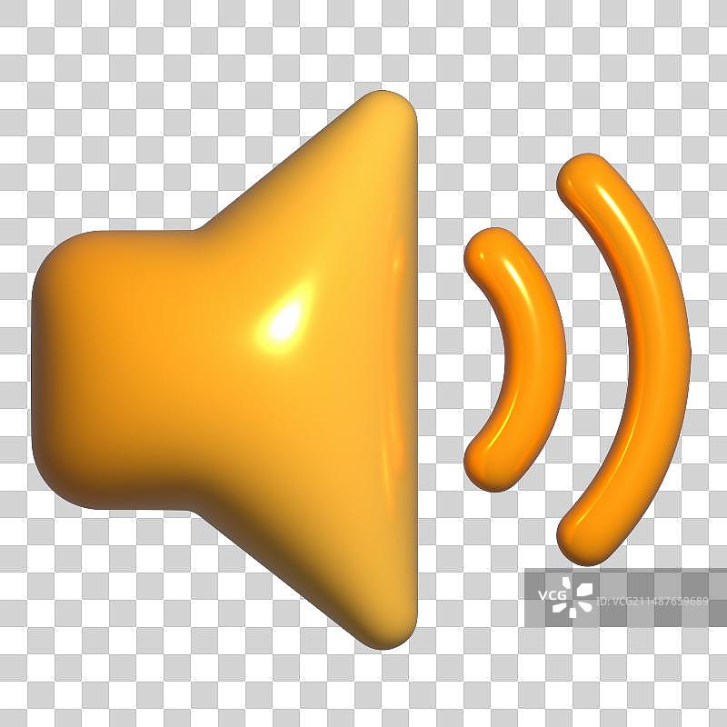 膨胀风潮流卡通音量声音图标图片素材