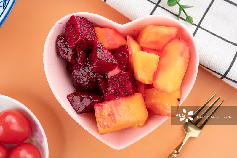 木瓜拼火龙果图片素材