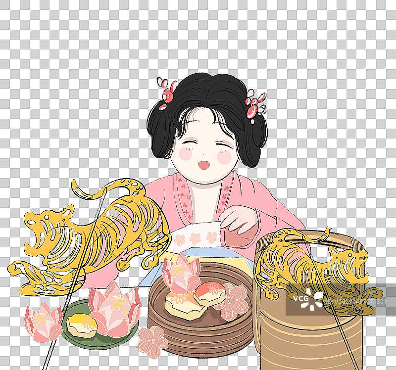 糖人丫头a图片素材