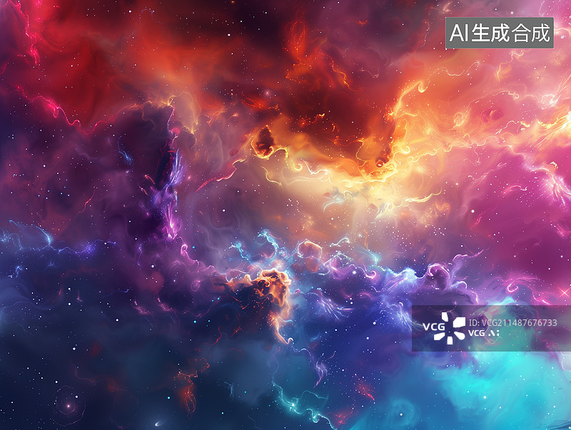 【AI数字艺术】神话背景宇宙星云图片素材