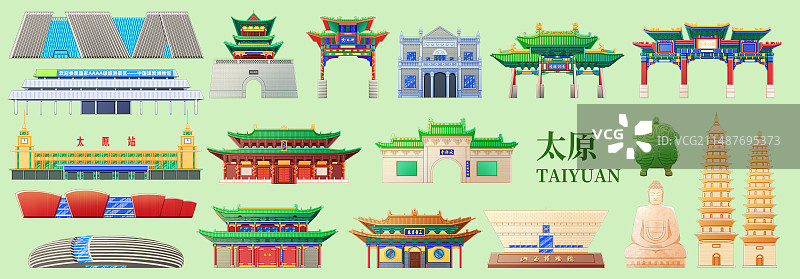 太原旅游景点建筑图片素材