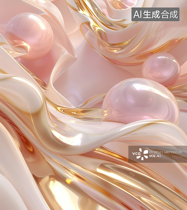 【AI数字艺术】白色背景上的珍珠项链特写镜头图片素材