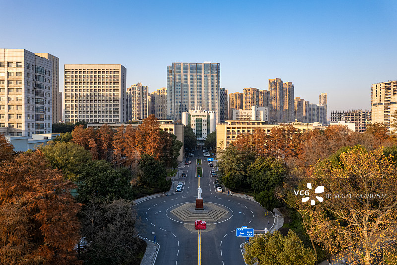 武汉大学医学部航拍图片素材