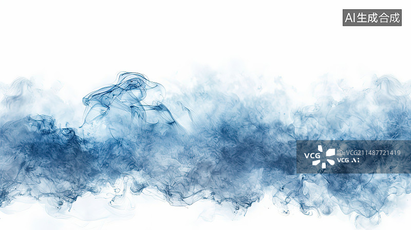 【AI数字艺术】白色背景下的烟雾特写镜头图片素材