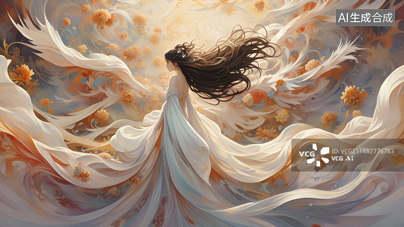 【AI数字艺术】中国神话人物，仙人，女神图片素材