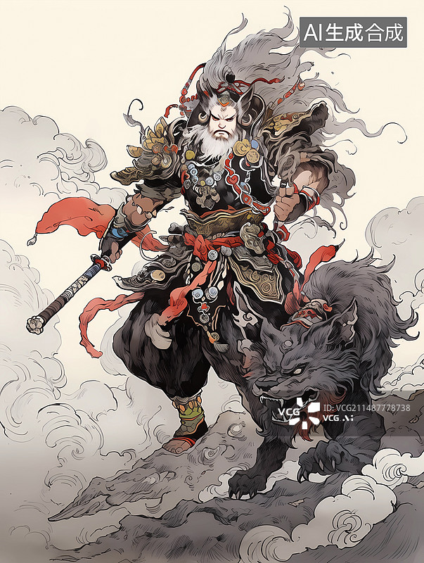 【AI数字艺术】中国古代神仙形象图片素材