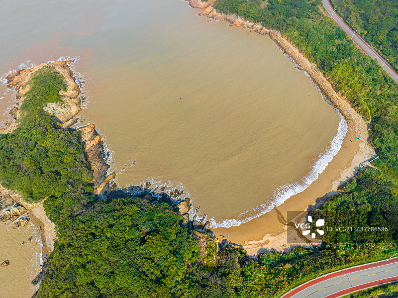 中国海岬公园 浙江舟山群岛 岱山县黄燕线环岛公路图片素材