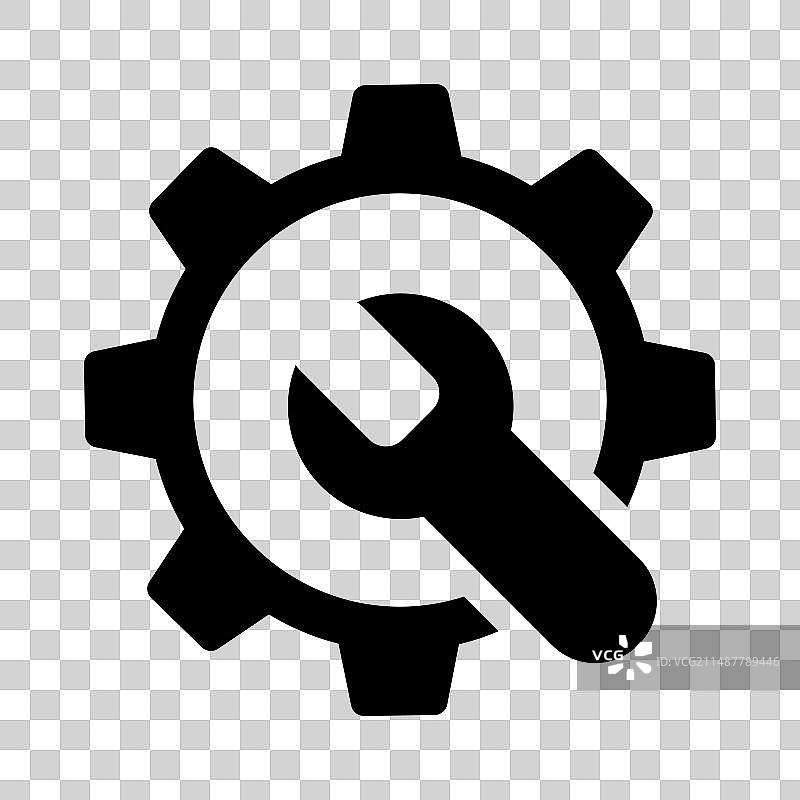 透明背景上的设置图标图片素材