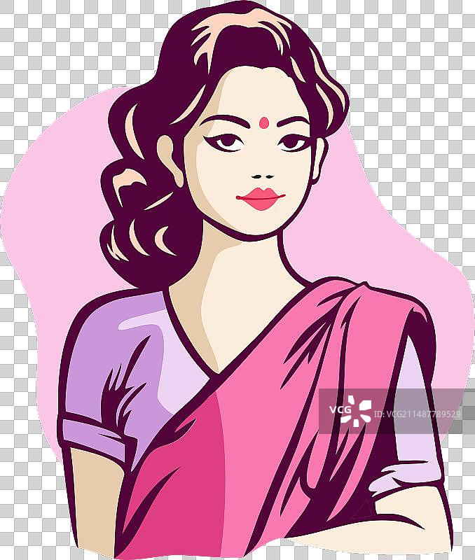 美丽的印度女人图片素材