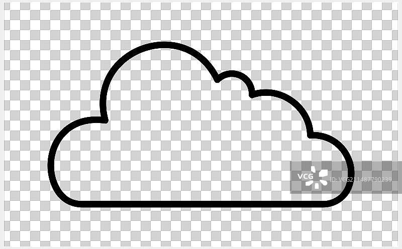 隔离的天气符号云图标剪贴画图片素材