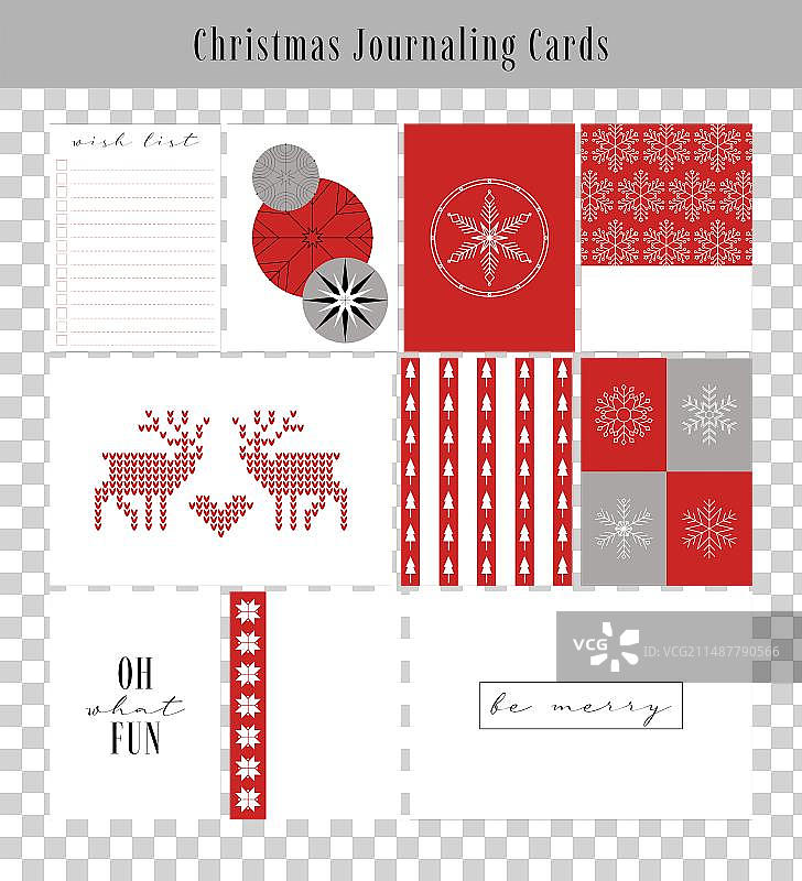 10个创意冬季假日可打印素材图片素材