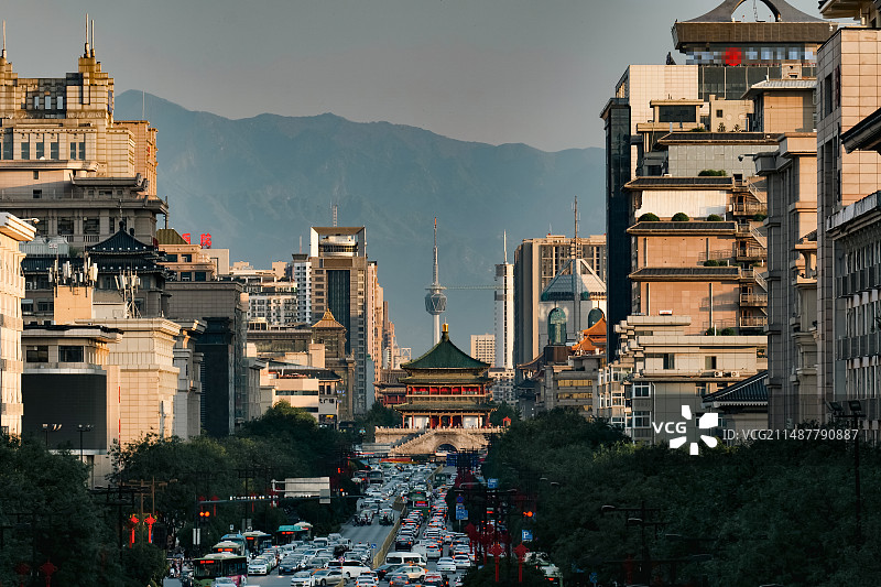 陕西西安钟鼓楼图片素材