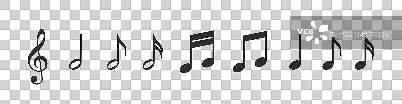 音符图标合集EPS10图片素材