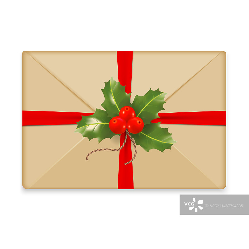 圣诞节信封：给圣诞老人的信图片素材