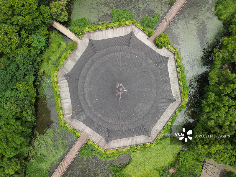 航拍视角下的天坛图片素材