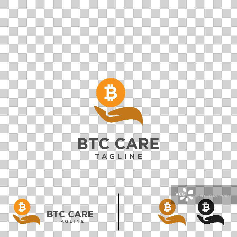 比特币关怀logo设计图片素材