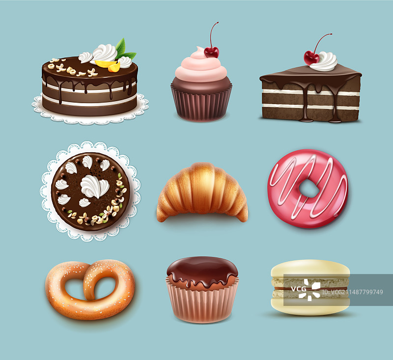 糖果糕点套装图片素材