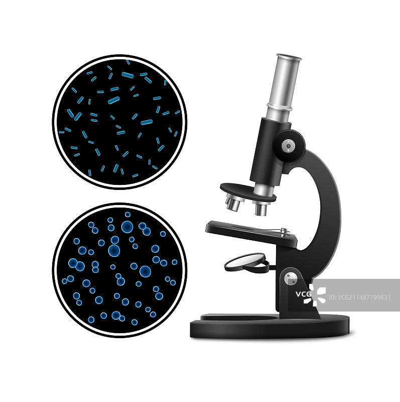 带培养皿的显微镜图片素材