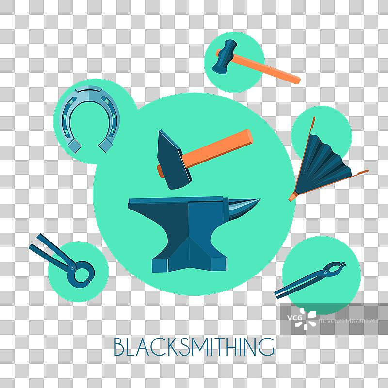 铁匠基本符号标志海报图片素材