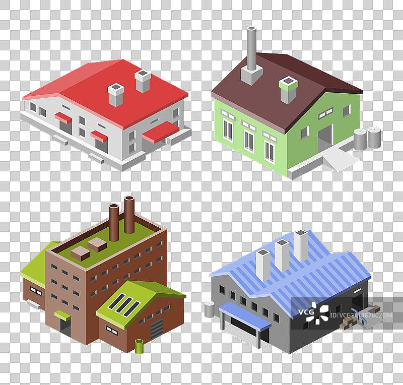 工业建筑2.5D图图片素材