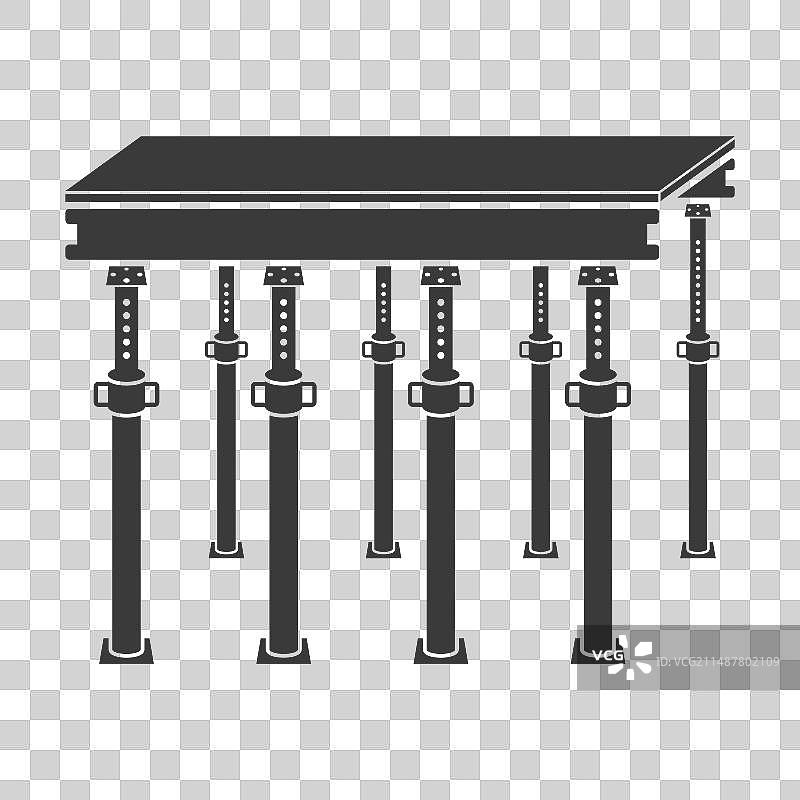 支撑混凝土板的天花板支撑件图标图片素材