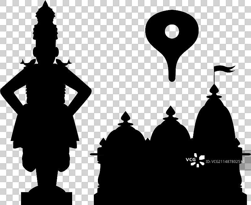 印度神灵维特尔剪影图片素材