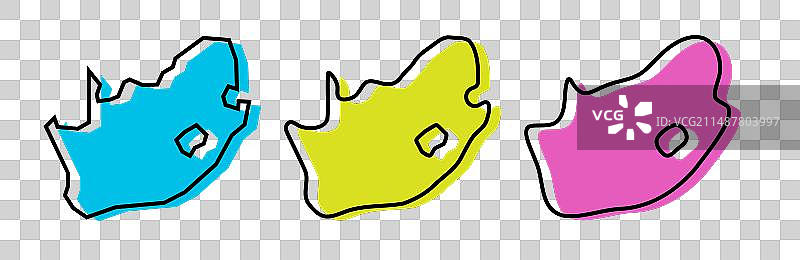 南非国家三维地图图片素材